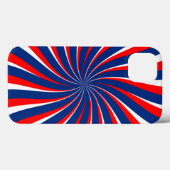 Coques Case-Mate iPhone Spirale bleu blanc rouge (Verso (horizontal))