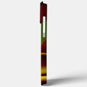 Coques Case-Mate iPhone spirale courbée en vert sépia poli et gonflé (Verso / Gauche)