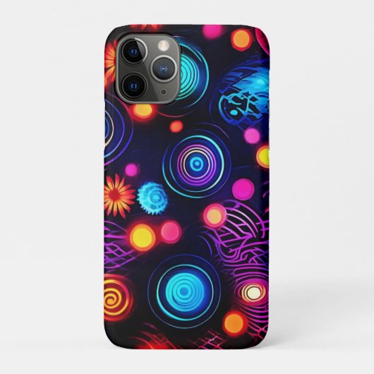 Coques Case-Mate iPhone Spirale de néon et art de point (Dos)