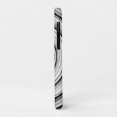 Coques Case-Mate iPhone spirale noire et blanche (Dos/Gauche)