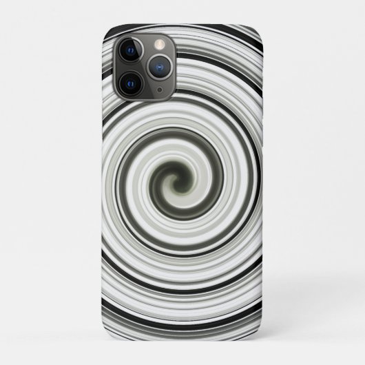 Coques Case-Mate iPhone spirale noire et blanche (Dos)