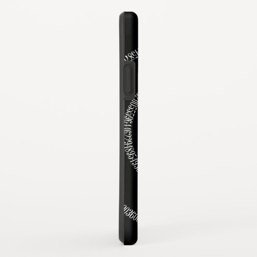 Coques Case-Mate iPhone Spirale pour chiffres Pi sur noir (Dos/Droite)