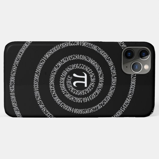 Coques Case-Mate iPhone Spirale pour chiffres Pi sur noir (Dos (Horizontal))