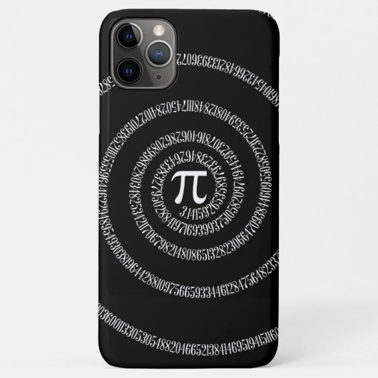 Coques Case-Mate iPhone Spirale pour chiffres Pi sur noir (Dos)