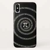 Coques Case-Mate iPhone Spirale pour chiffres Pi sur noir (Dos)