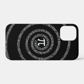 Coques Case-Mate iPhone Spirale pour Pi sur Elegant Black (Verso (horizontal))