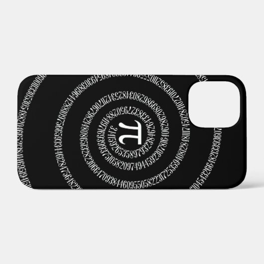 Coques Case-Mate iPhone Spirale pour Pi sur Elegant Black (Verso (horizontal))