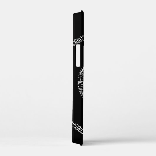 Coques Case-Mate iPhone Spirale pour Pi sur Elegant Black (Verso / Droite)