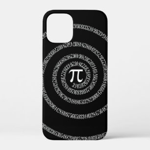 Coque iPhone 12 Mini Spirale pour Pi sur Elegant Black