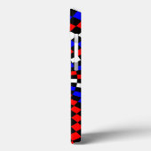 Coques Case-Mate iPhone Spirale rouge blanc de Checker bleu par Kenneth Yo (Verso / Gauche)