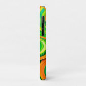 Coques Case-Mate iPhone Spirale verte et orange (Dos/Gauche)