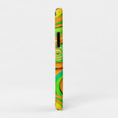 Coques Case-Mate iPhone Spirale verte et orange (Dos/Droite)