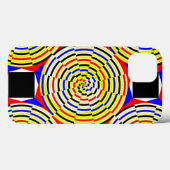 Coques Case-Mate iPhone Spirales jaunes par Kenneth Yoncich (Verso (horizontal))