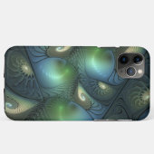 Coques Case-Mate iPhone Spirales Turquoise Beige Vert Abstrait Fractal Art (Dos (Horizontal))