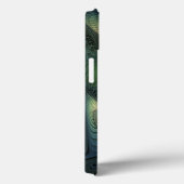 Coques Case-Mate iPhone Spirales Turquoise Beige Vert Abstrait Fractal Art (Verso / Droite)