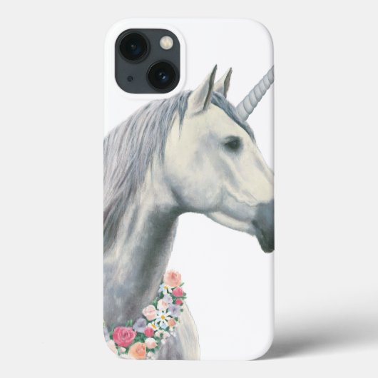 Coques Case-Mate iPhone Spirit Unicorn with Flowers Around Neck (Verso)