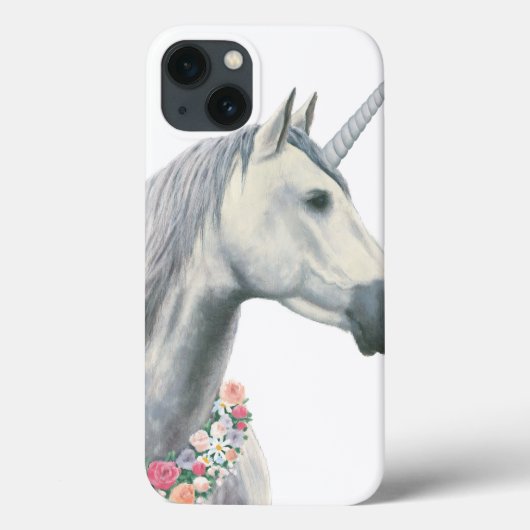Coques Case-Mate iPhone Spirit Unicorn with Flowers Around Neck (Verso)