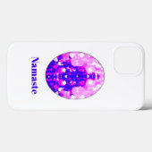 Coques Case-Mate iPhone Spirituel rose assis Yoga Pose Namaste (Verso (horizontal))