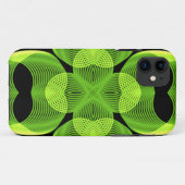 Coques Case-Mate iPhone Spirographe Tourbillonnant vert Art géométrique (Dos (Horizontal))