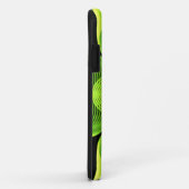 Coques Case-Mate iPhone Spirographe Tourbillonnant vert Art géométrique (Dos/Droite)