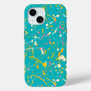 Coque Pour iPhone 15 Splash de peinture Abstraite