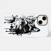 Coques Case-Mate iPhone Splash noir et blanc (Verso (horizontal))