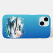 Coques Case-Mate iPhone Splash Ride Watercolor Speedboat Adventure (Verso (horizontal))
