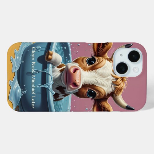Coques Case-Mate iPhone Splish Splash Cute Funny Citations (Verso (horizontal))