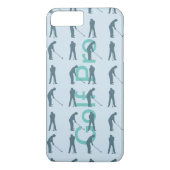Coques Case-Mate iPhone Sport Silhouette Graphique turquoise - Golf (Dos)