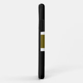 Coques Case-Mate iPhone Sportif Black Golden Olive White Centre Stripes (Dos/Droite)