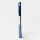 Coques Case-Mate iPhone Sportif Large Blancs De Course Sur Bleu Léger (Dos/Gauche)