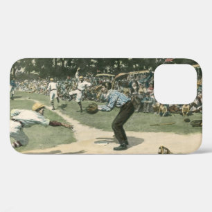 Coques Pour iPhone Sports Anciens, Joueur de Baseball Glissant dans l