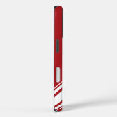 Coques Case-Mate iPhone Sports Jersey Navy Blue & Red Stripes Nom Numéro (Verso / Droite)