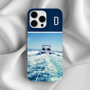 Coques iPhone 16 Pro Max Sports nautiques Photo verticale Monogramme Marine