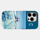 Coques Case-Mate iPhone Sports nautiques Photo verticale Monogramme Océan (Verso (horizontal))