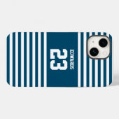 Coques Case-Mate iPhone Sports triés personnalisés numérotés avec le nom (Verso (horizontal))