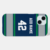Coques Case-Mate iPhone Sports vert et argent (Verso (horizontal))