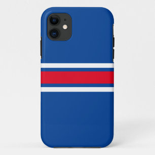 Case-Mate iPhone Case Sporty Bright Red White Royal Blue Racing Stripes