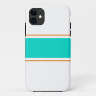 Case-Mate iPhone Case Sporty Wide Aqua Turquoise Orange White Racing Str