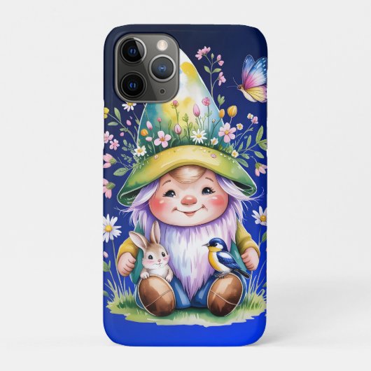 Coques Case-Mate iPhone Spring Gnome with Bunny and Bluebird (Dos)