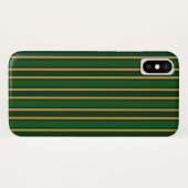 Coques Case-Mate iPhone Springbok vert et or bonbons rayures (Dos (Horizontal))