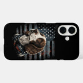 Coques Case-Mate iPhone Springer Spaniel Chien Drapeau Américain (Verso (horizontal))