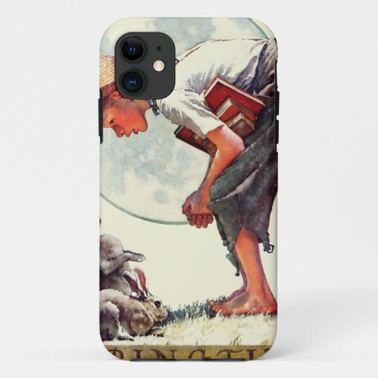 Coques Case-Mate iPhone Springtime, garçon 1935 avec le lapin (Dos)