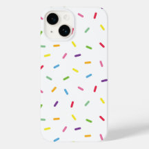 Sprinkles arc-en-ciel mignon sur iPhone blanc / co