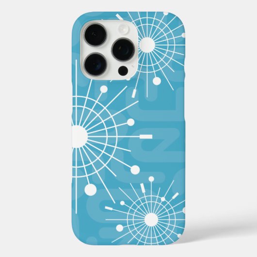 Coques Case-Mate iPhone Sputnik atomique moderne Snowflake Noël Aqua (Verso)