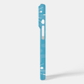 Coques Case-Mate iPhone Sputnik atomique moderne Snowflake Noël Aqua (Verso / Gauche)