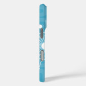 Coques Case-Mate iPhone Sputnik atomique moderne Snowflake Noël Aqua (Verso / Droite)