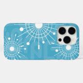 Coques Case-Mate iPhone Sputnik atomique moderne Snowflake Noël Aqua (Verso (horizontal))