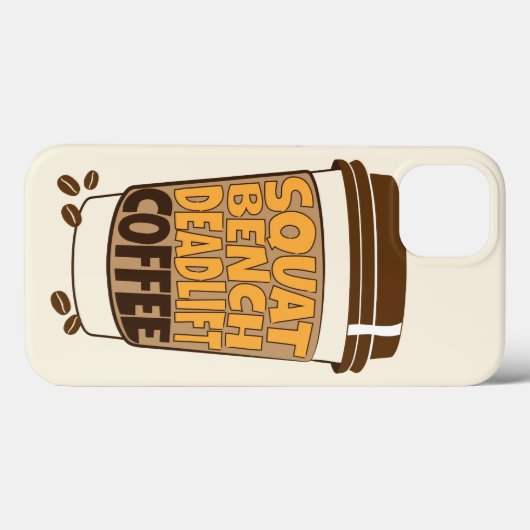 Coques Case-Mate iPhone Squat Bench Deadlift and Coffee (Verso (horizontal))