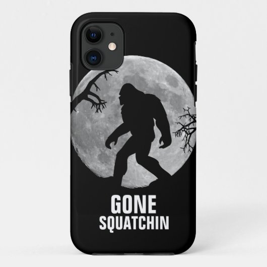 Coques Case-Mate iPhone Squatchin allé avec la lune et la silhouette (Dos)